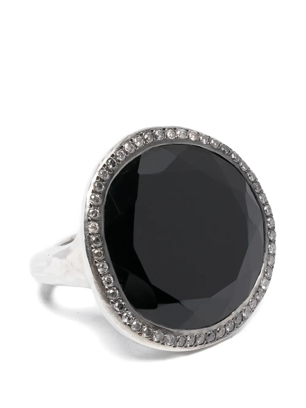 Rosa Maria Roberta diamond black spinel ring - Argento