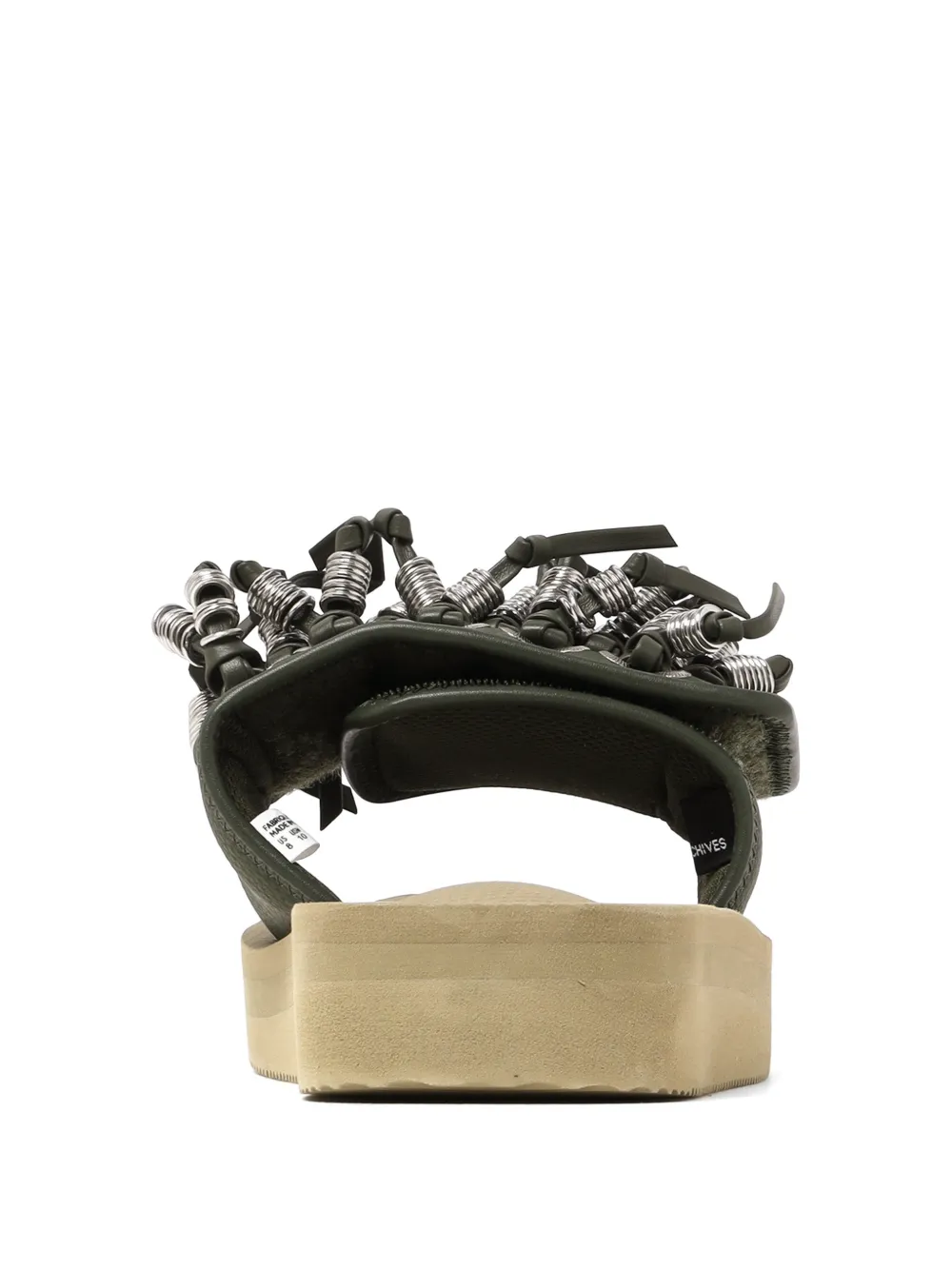 Toga x Suicoke slippers met plateauzool en kwastje Groen