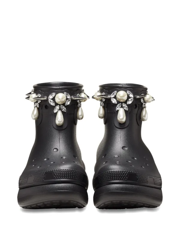 Crocs x Simone Rocha pearl-embellished Boots | Black | FARFETCH HK
