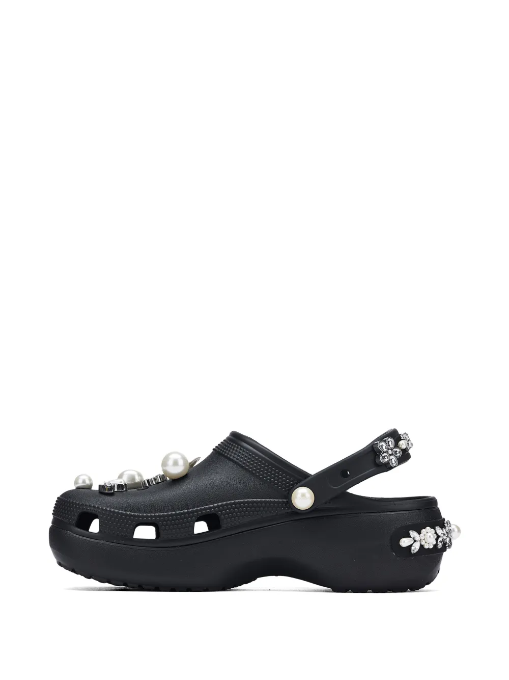 Crocs x Simone Rocha muiltjes met bloemendetail Zwart