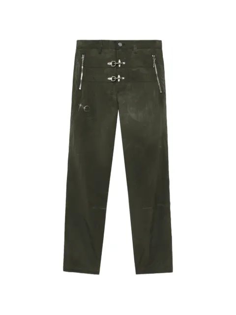 THUG CLUB buckle-details trousers