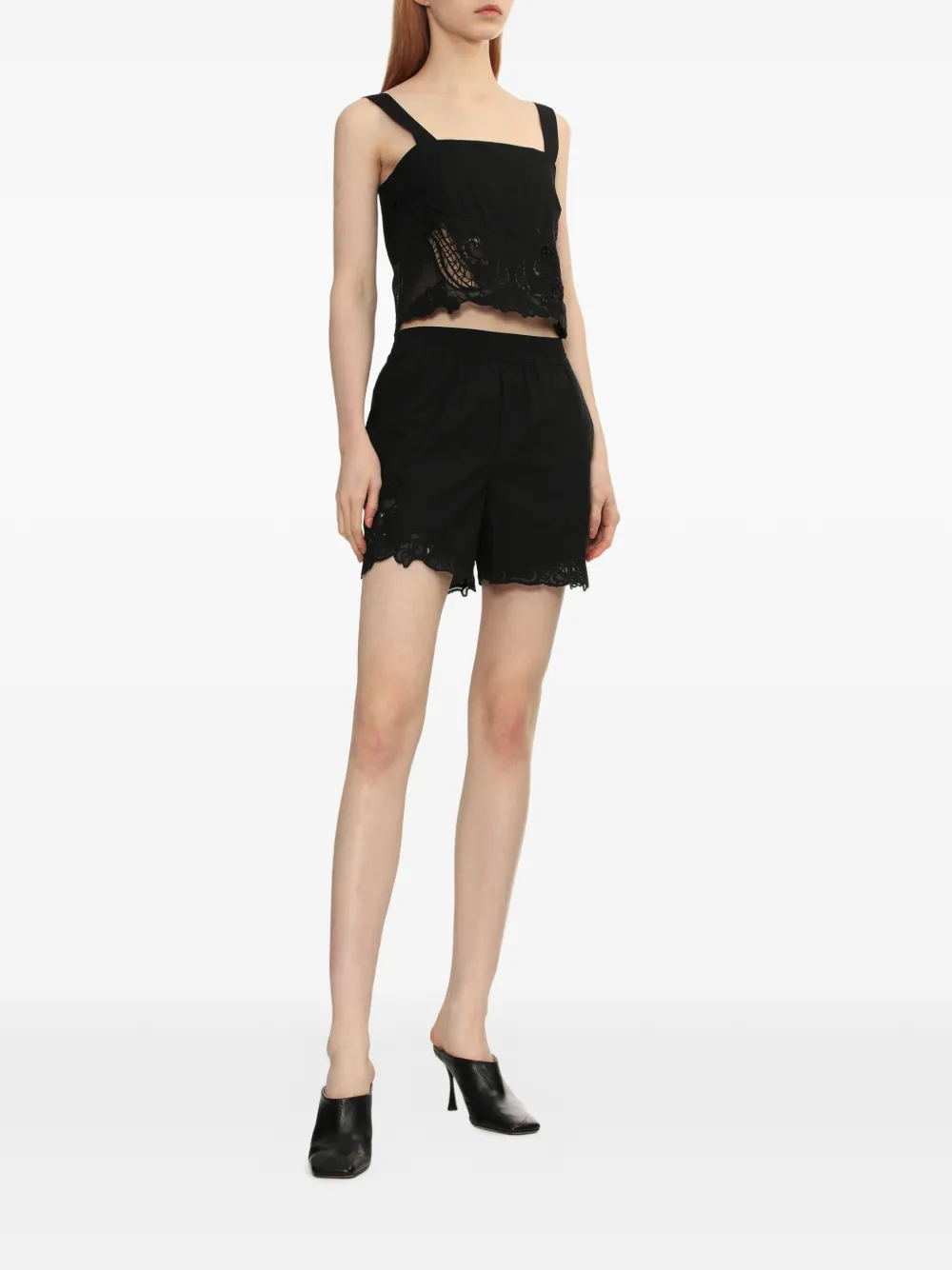  Rag & Bone Lace-trim Shorts - Black 