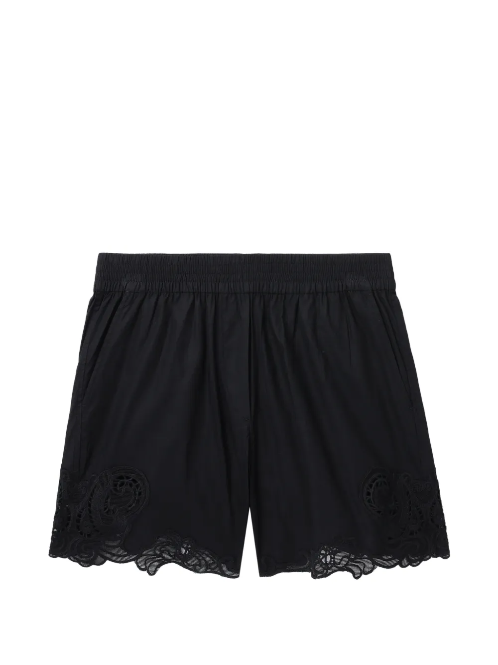 rag & bone lace-trim shorts - Schwarz
