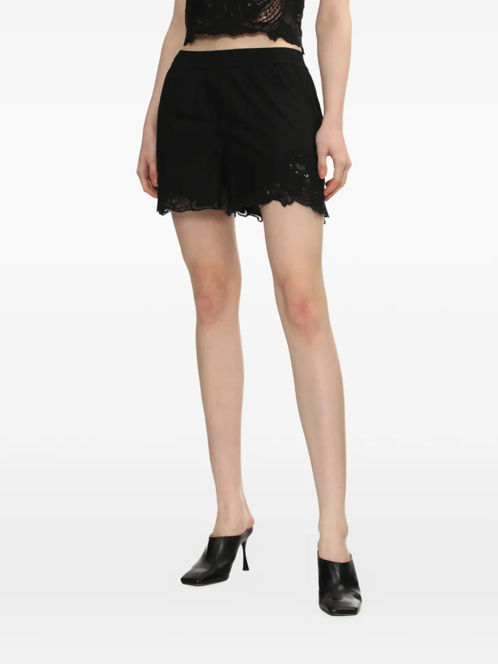  Rag & Bone Lace-trim Shorts - Black 