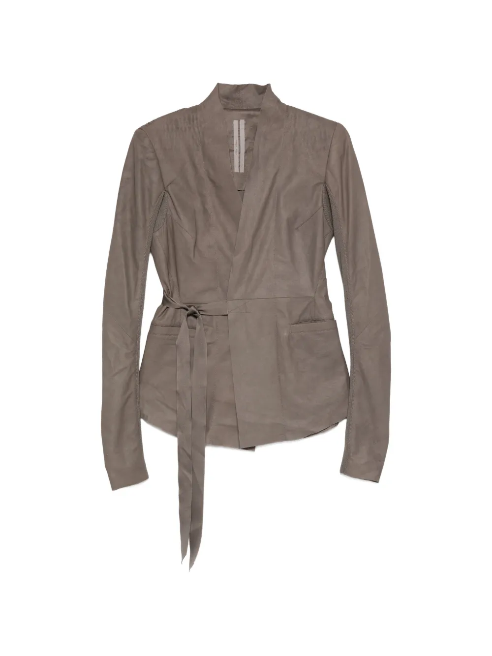 Rick Owens Hollywood tie-fastening V-neck jacket - Grün