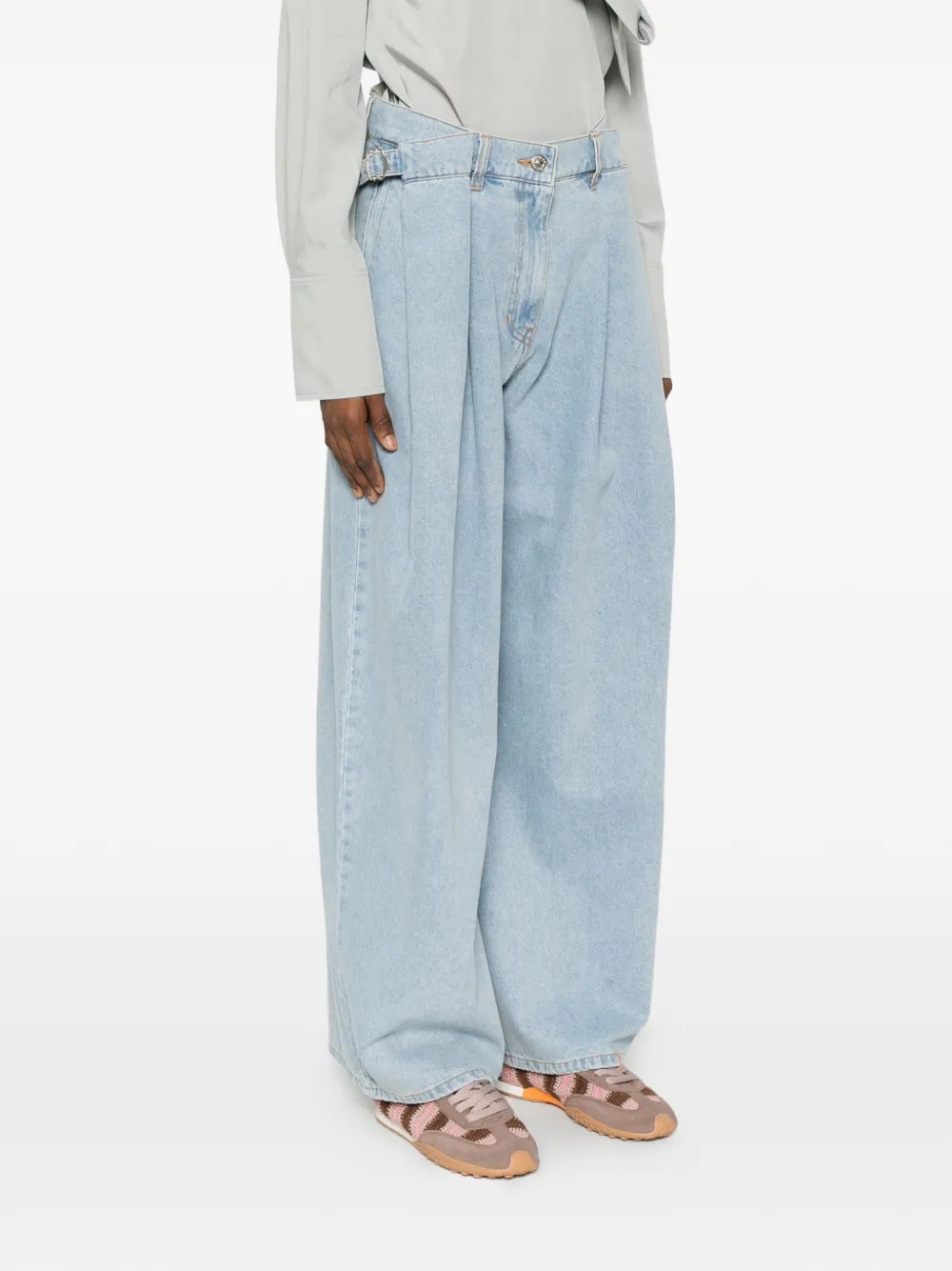  System Jeans Con Pieghe - Blu 