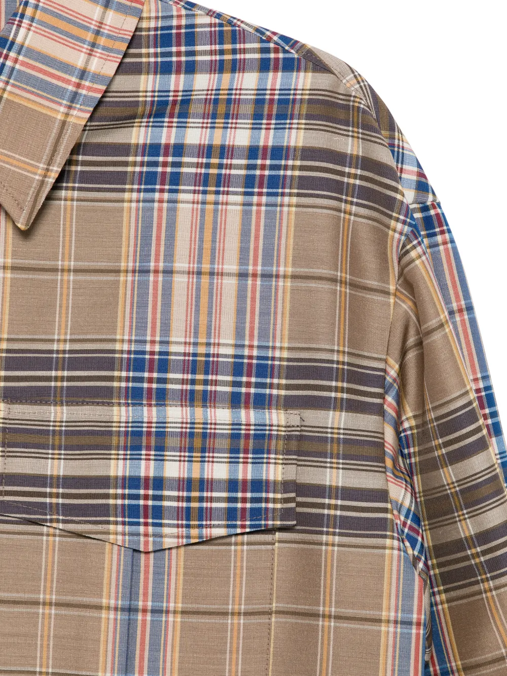  System Checked Pocket Shirt - Neutrals 