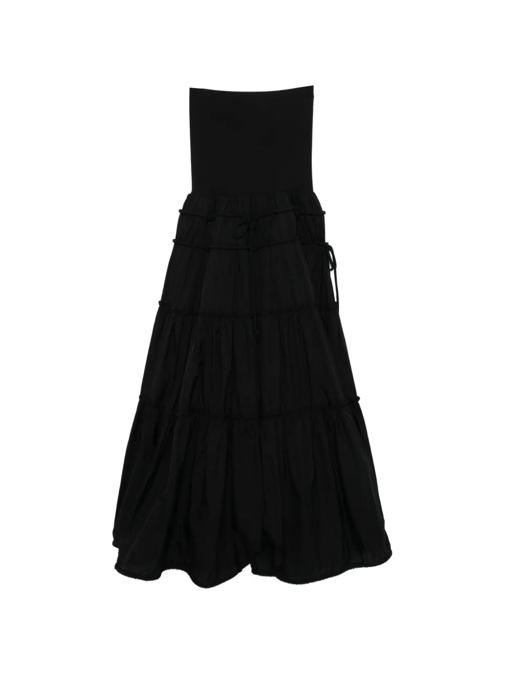 System drawstring midi skirt - Nero