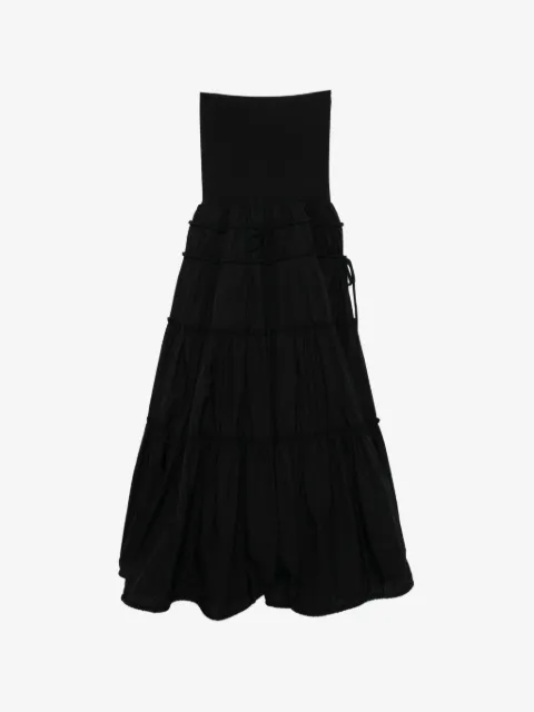 System drawstring midi skirt