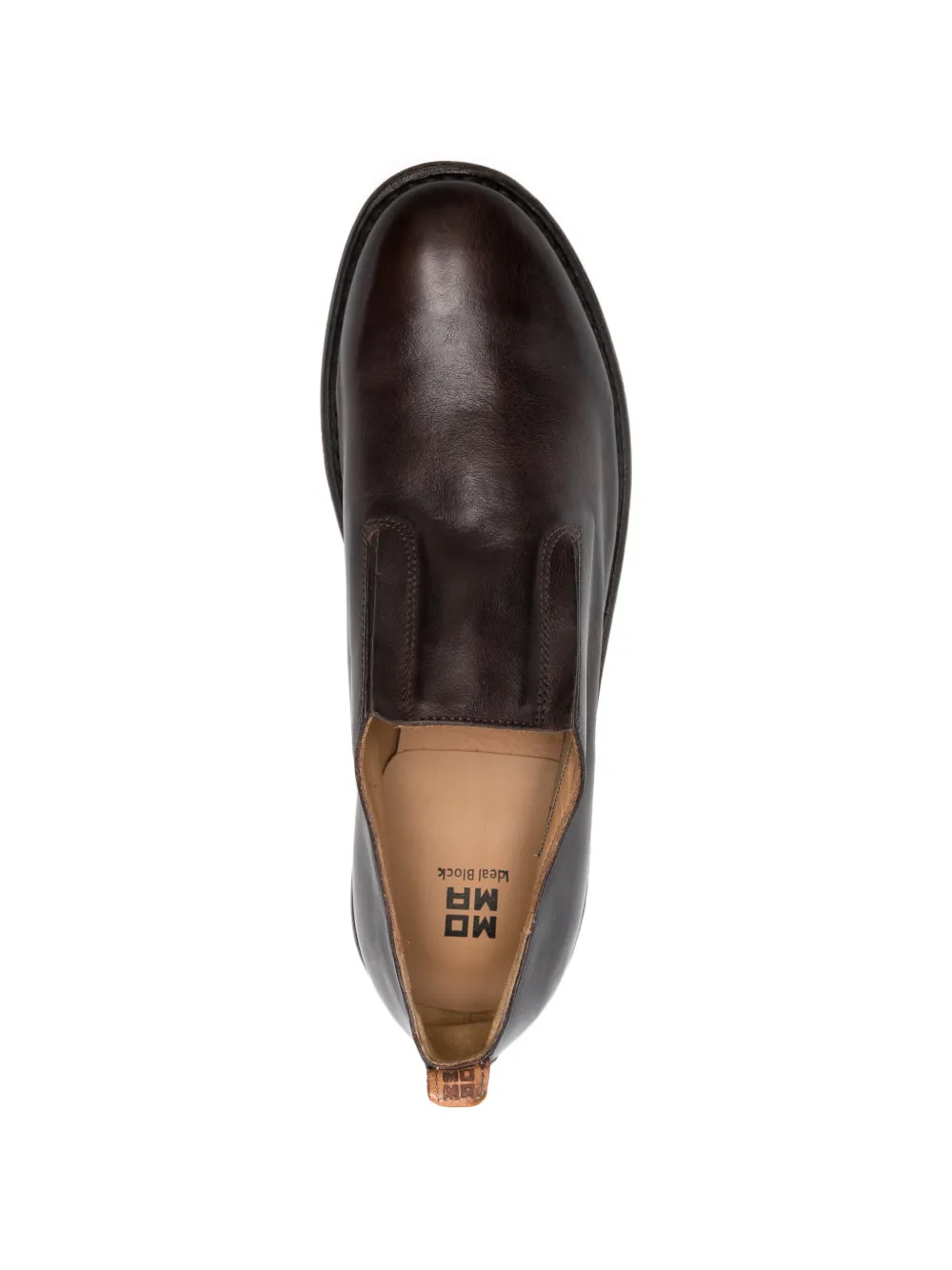 Moma Pantofola leren loafers Bruin