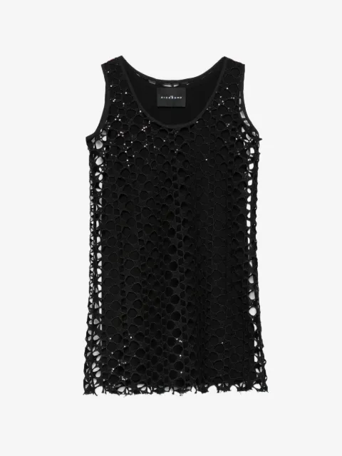 John Richmond Junior openwork sequinned mini dress