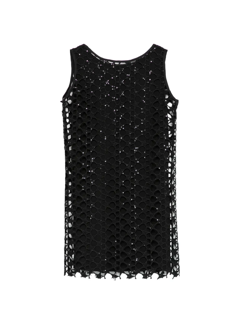 John Richmond Junior Openwork Sequinned Mini Dress - Black 