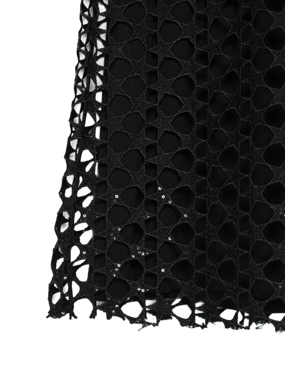  John Richmond Junior Openwork Sequinned Mini Dress - Black 