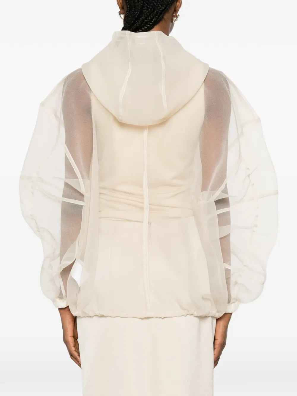 hooded chest-pocket jacket