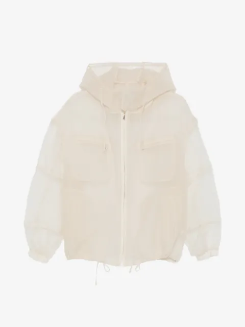 System hooded chest-pocket jacket