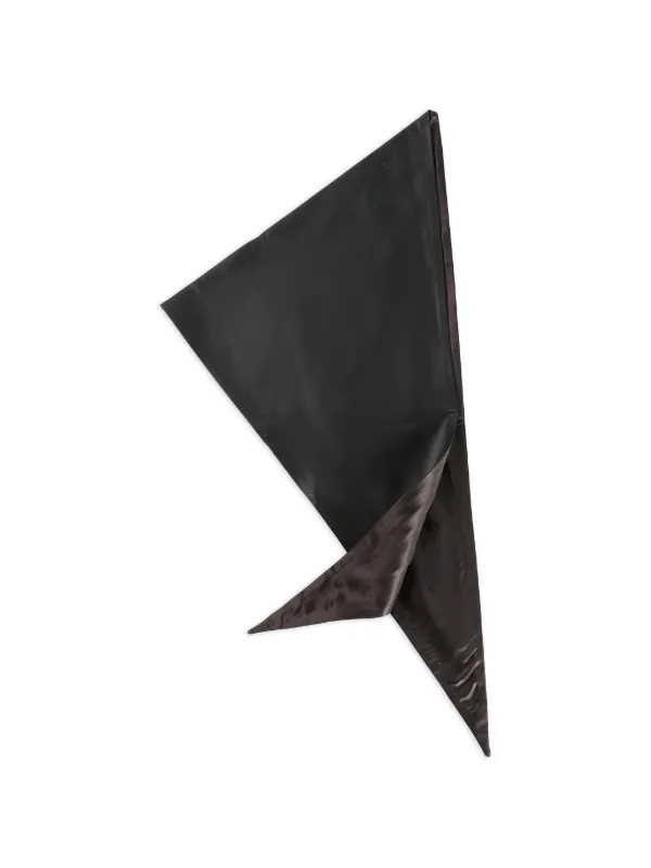 Lemaire Leather Triangle Scarf in Black