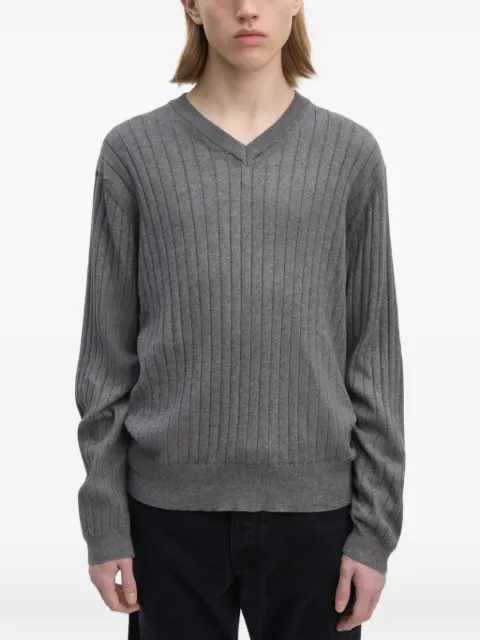Another Aspect ribbed V-neck sweater