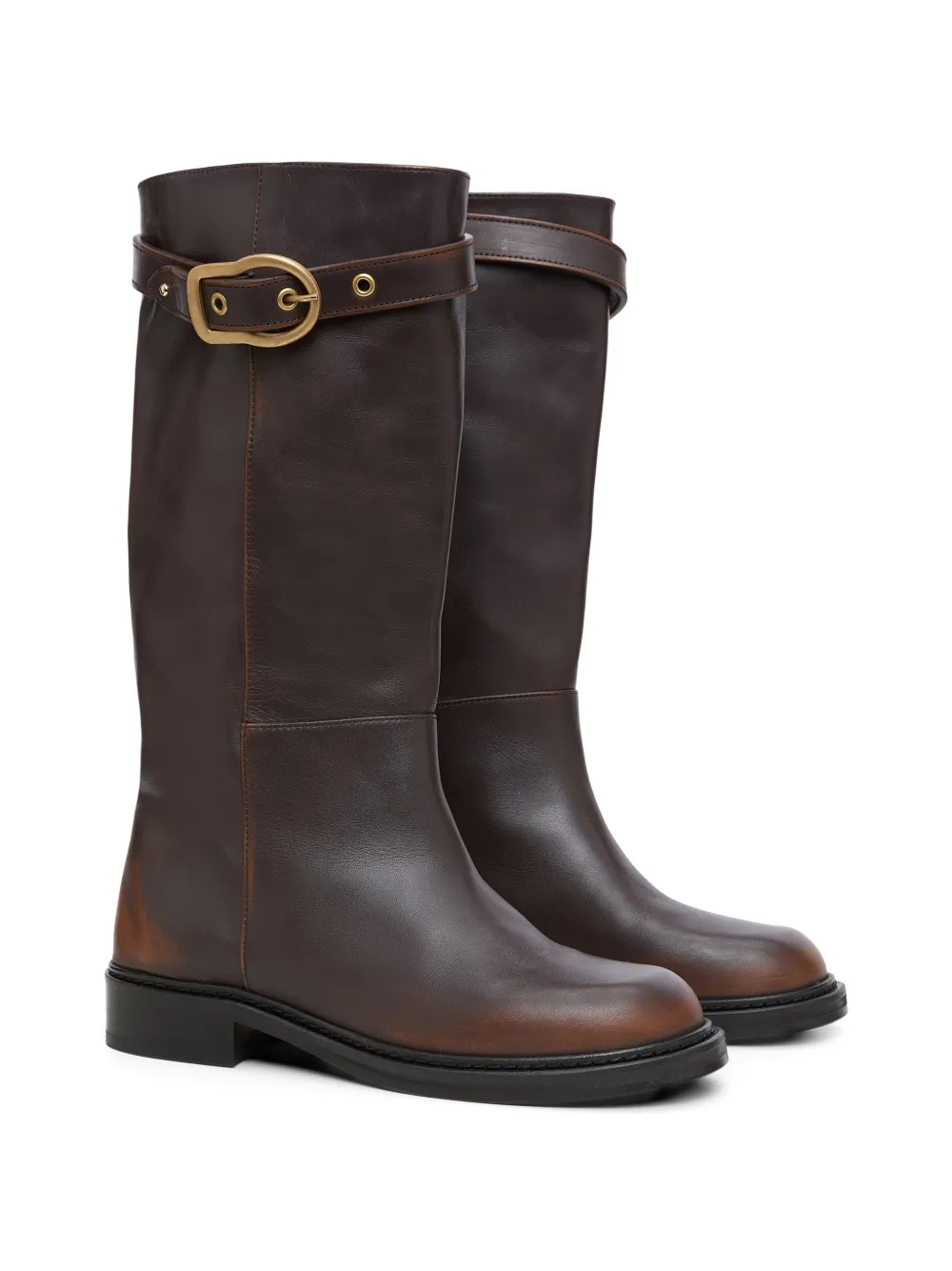 Dorothee Schumacher Essence laarzen met gesp Bruin