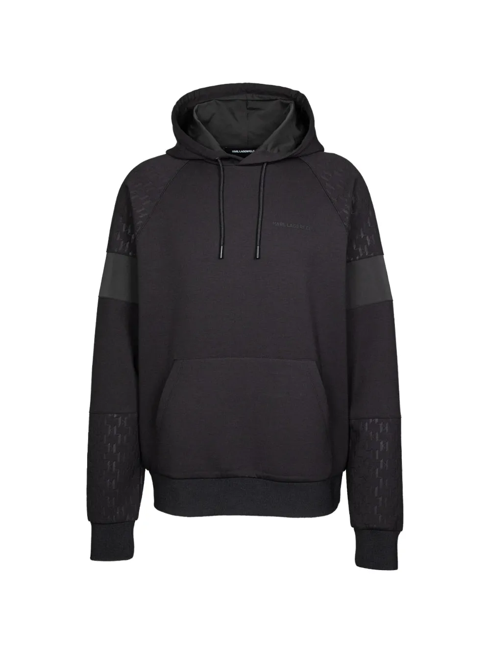 Karl Lagerfeld panelled hoodie - Nero