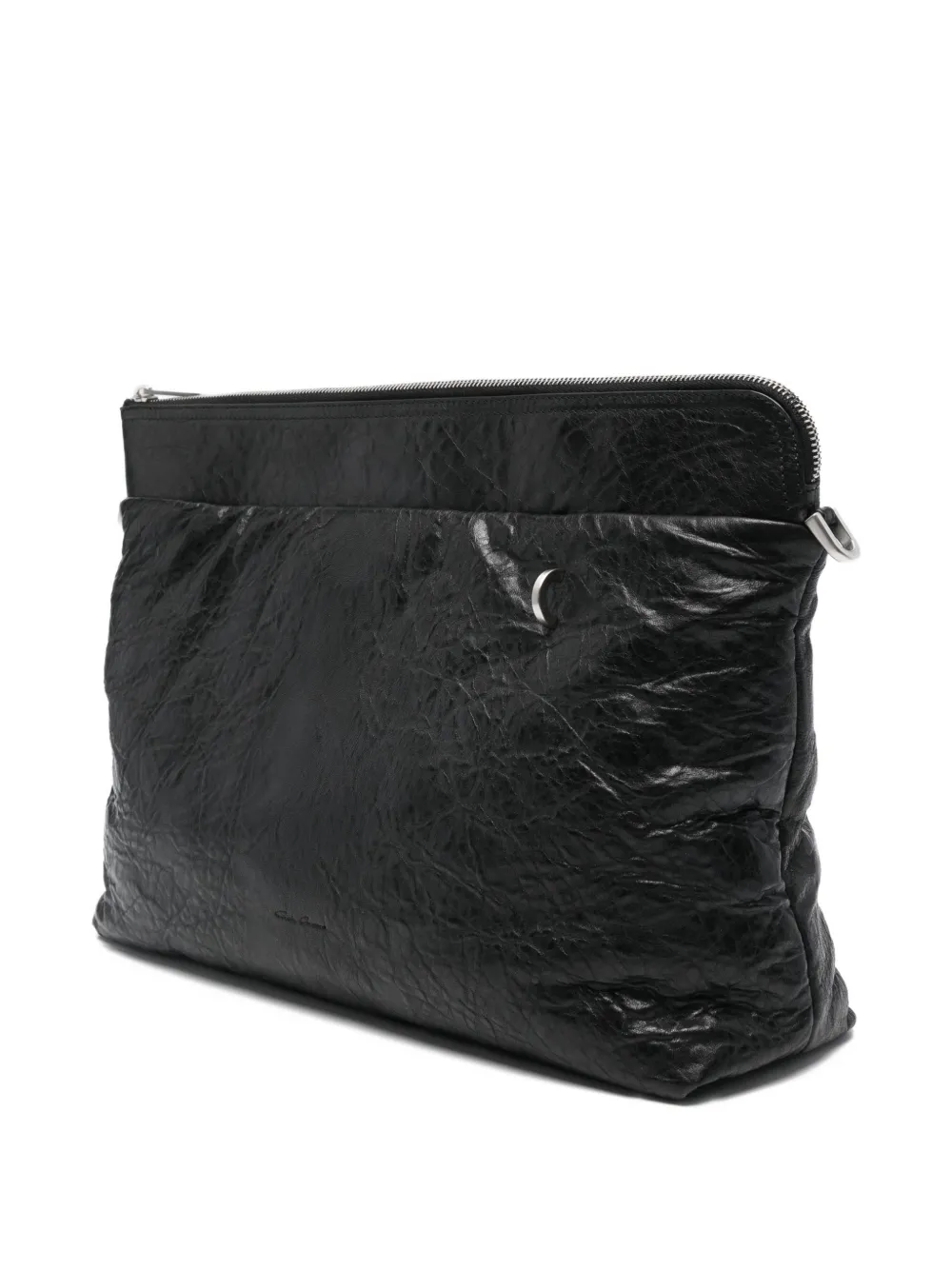 Rick Owens Big Adri shopper van lamsleer met rits Zwart