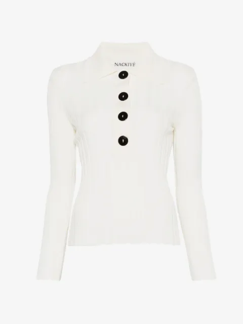 Nackiyé button rib top