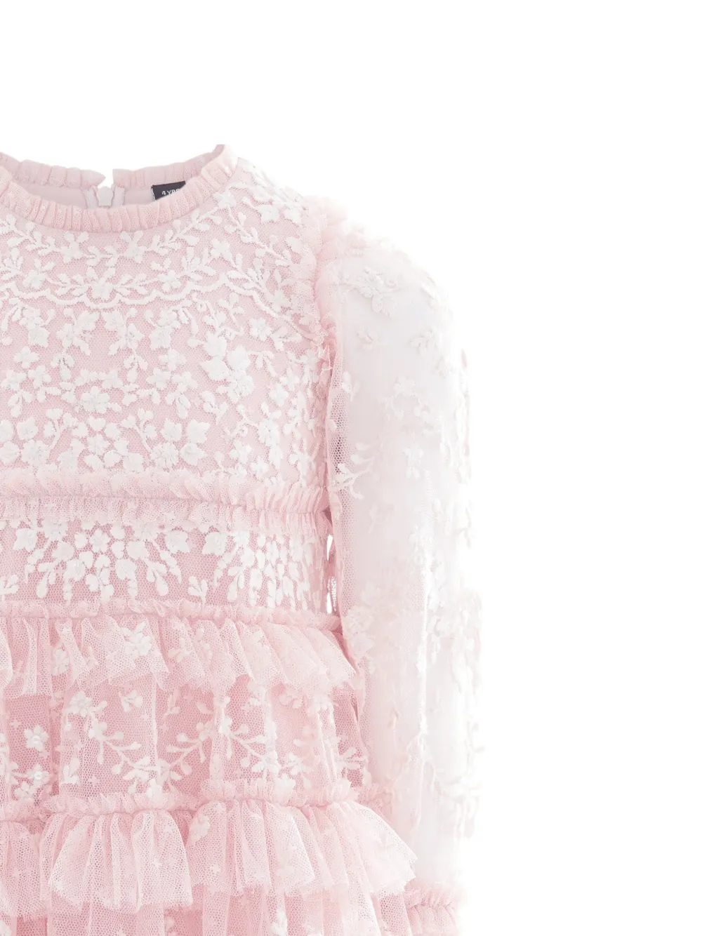 NEEDLE & THREAD KIDS Jurk met geborduurde bloemen Roze