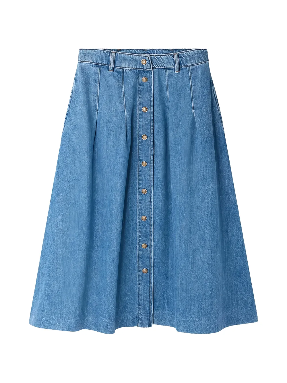 BONPOINT Women buttoned A-line skirt - Blu