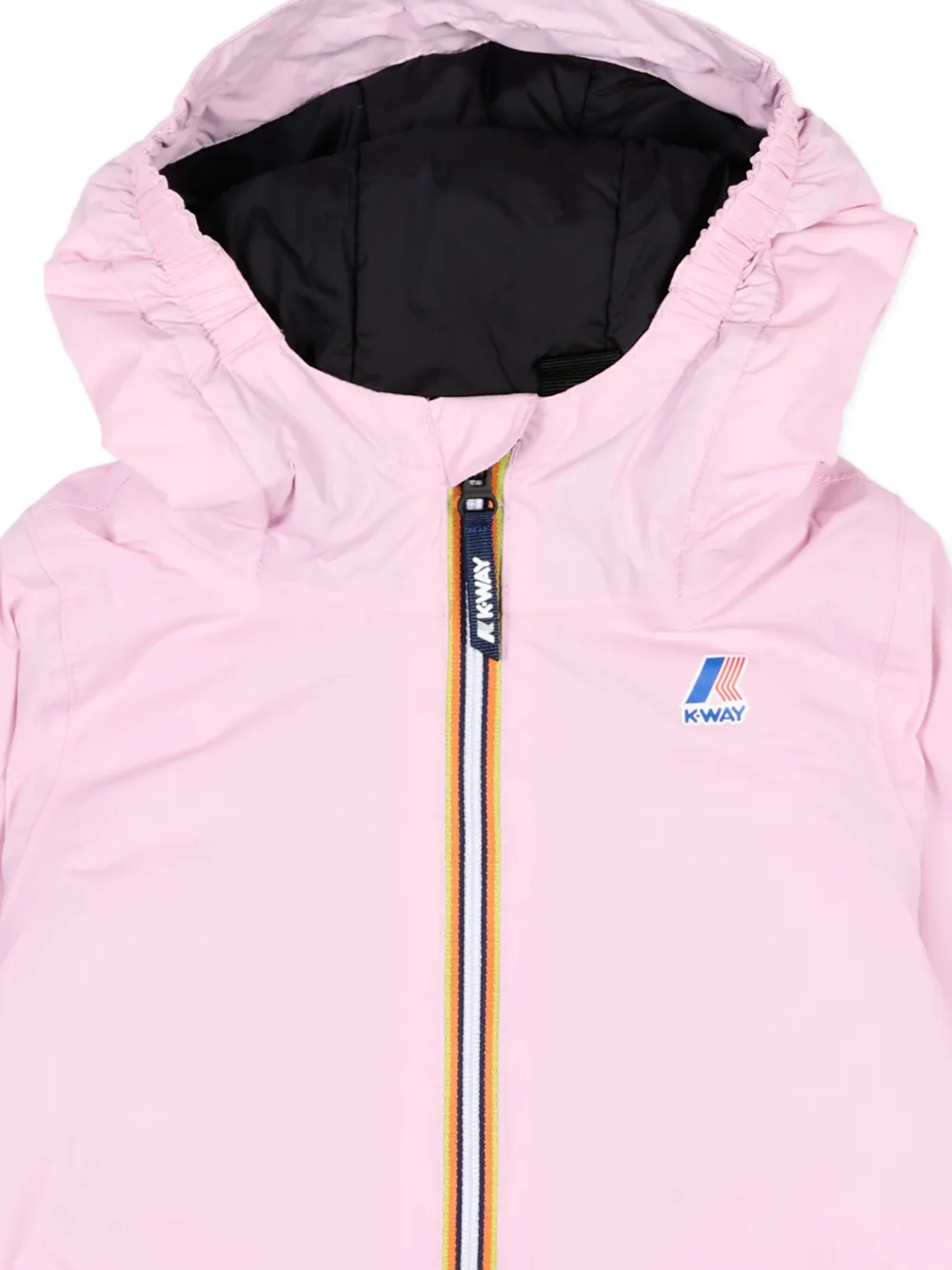  K Way Kids Hooded Coat - Pink 