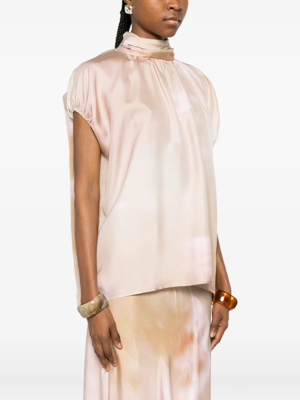 Fabiana Filippi Mouwloze blouse Roze