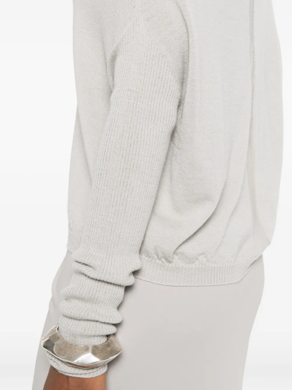 Rick Owens Trui met trechterhals Beige