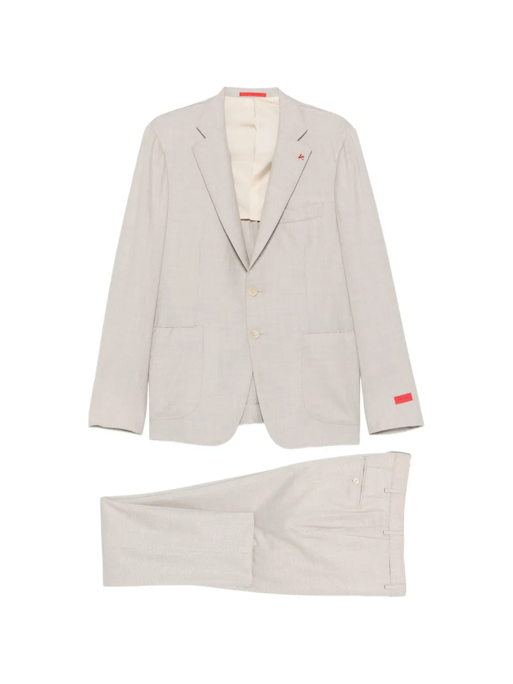 Isaia button single-breasted suit - Toni neutri
