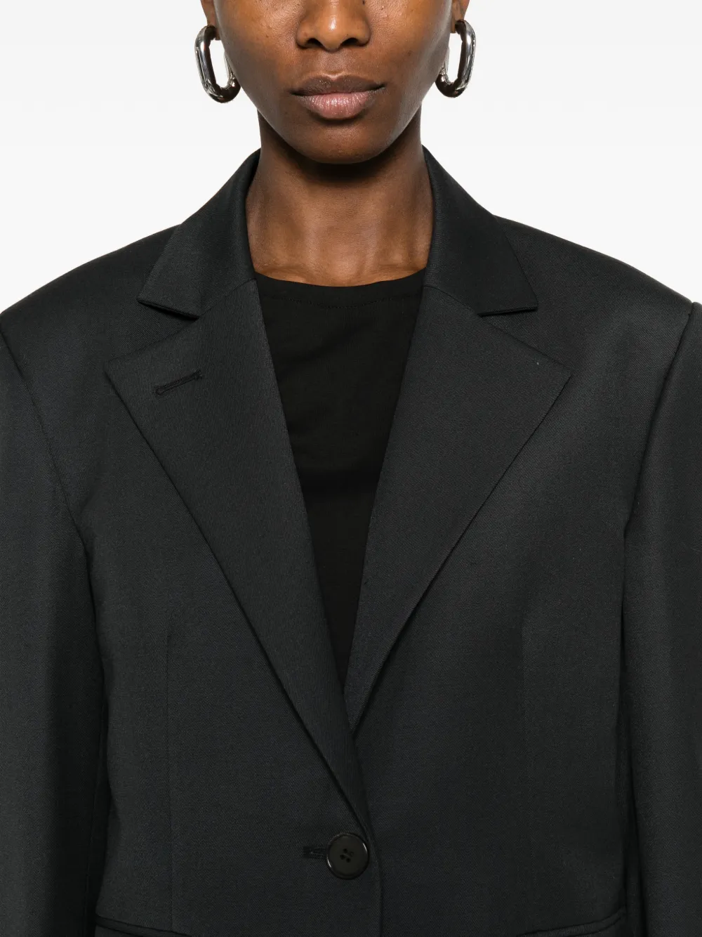 Low Classic Blazer met knoopsluiting en gekerfde revers Grijs