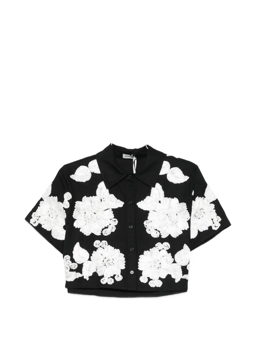 Simkhai floral-appliqué shirt - Nero