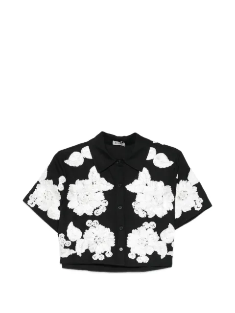 Simkhai floral-appliqué shirt