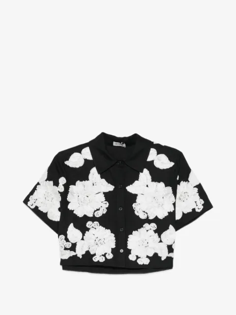 SIMKHAI  floral-appliqué shirt
