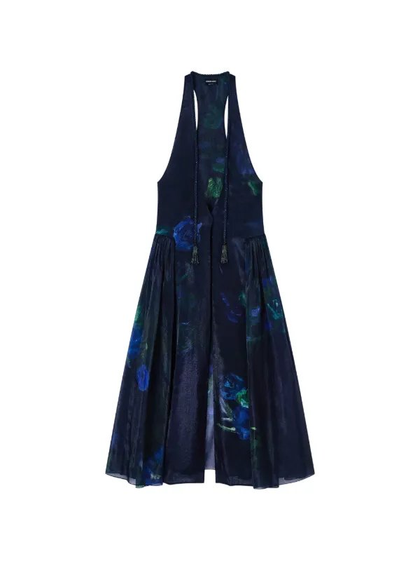Giorgio Armani Printed Silk-blend Long Waistcoat in Blue