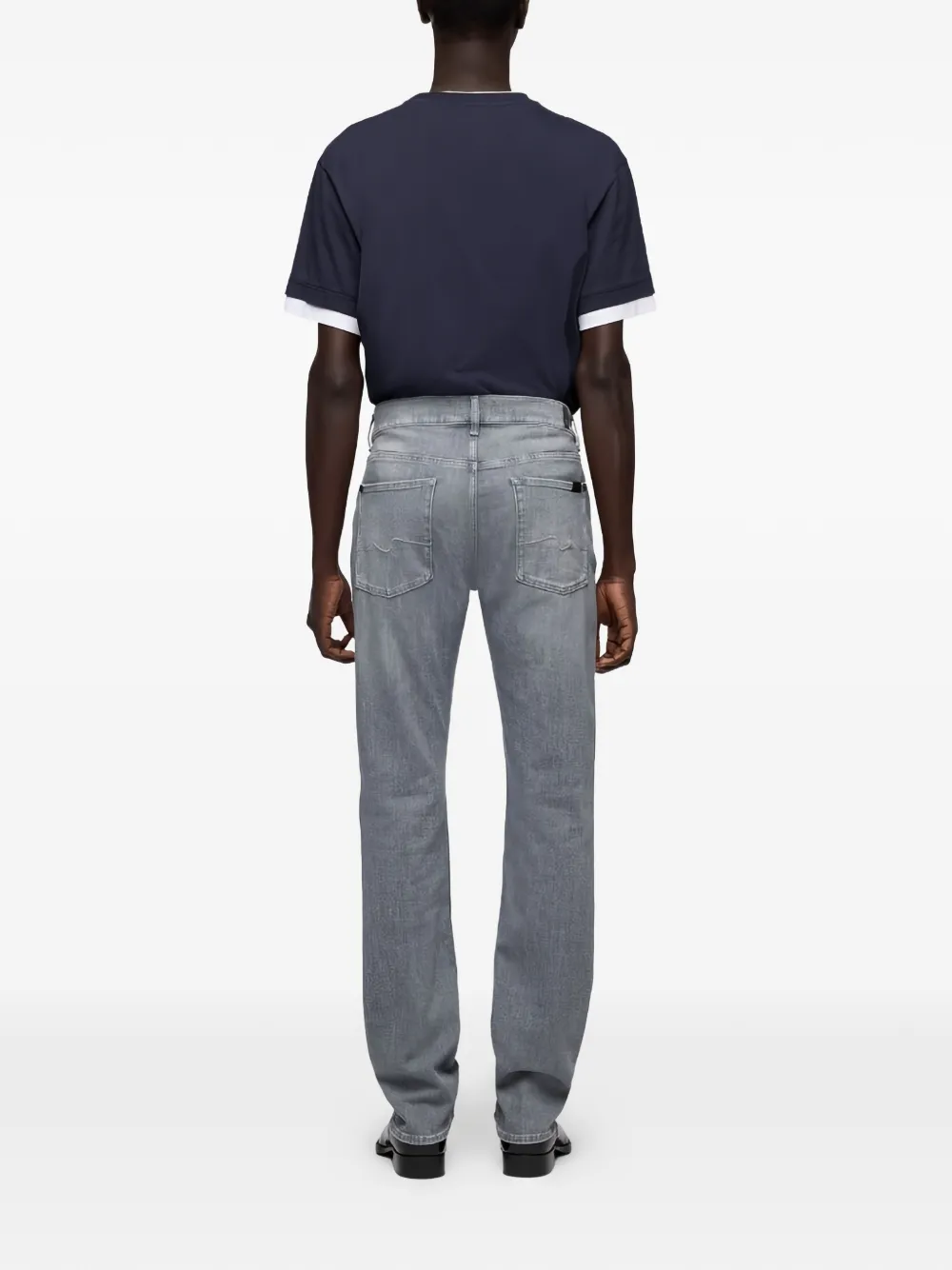 7 For All Mankind Slimmy jeans met toelopende pijpen Grijs