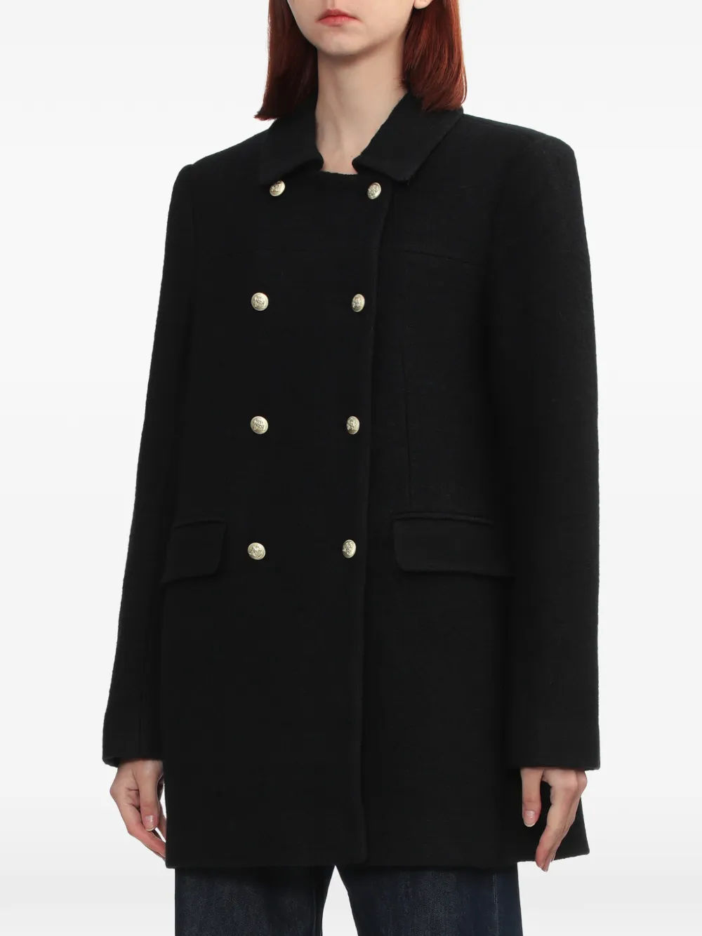  Designers Remix Button-up Double-breasted Jacket - Black 