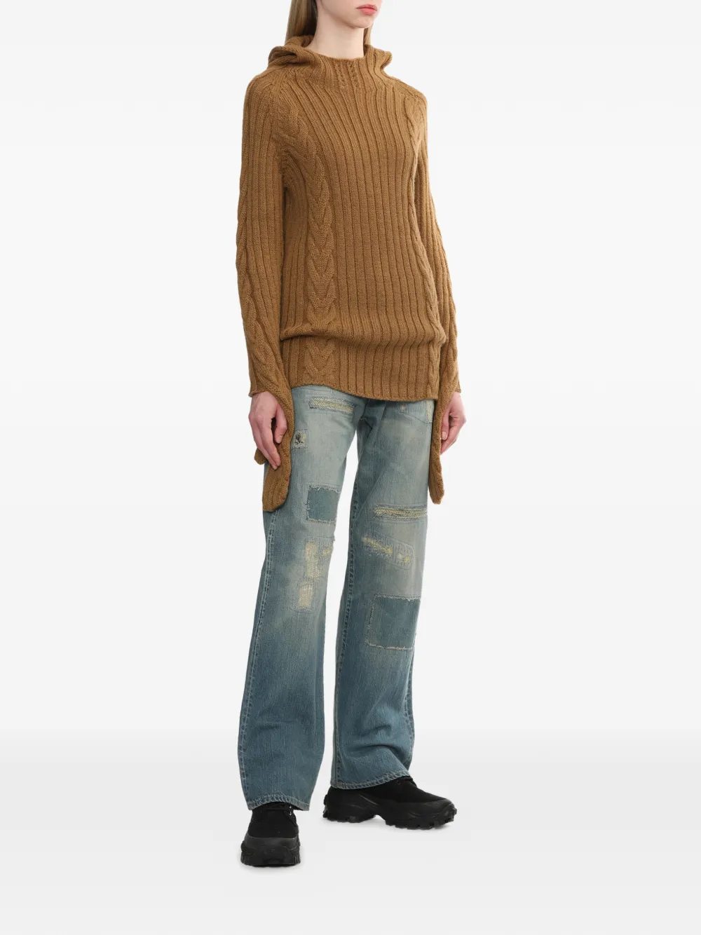  Junya Watanabe Cable-knit Sweater - Neutrals 