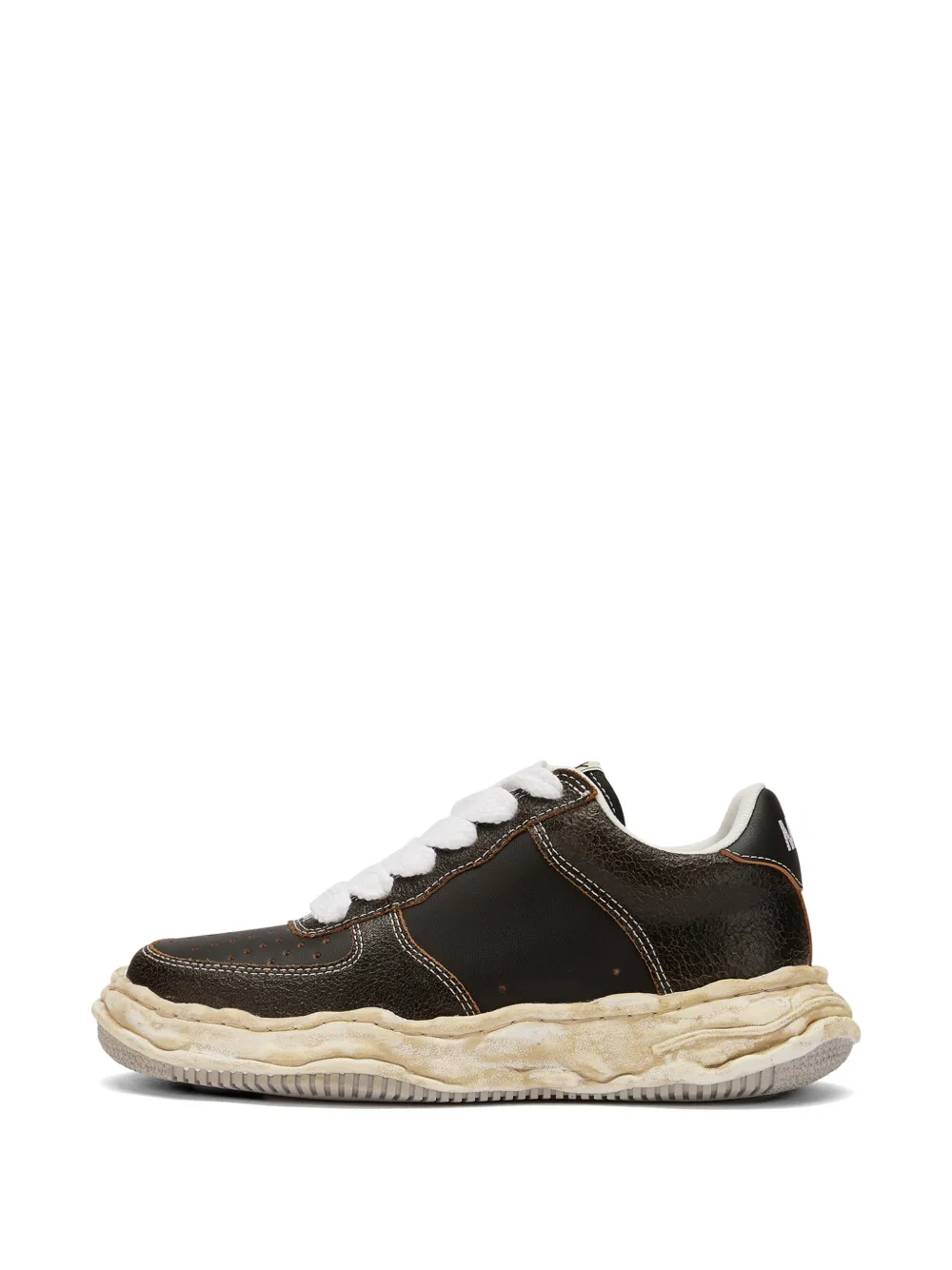 Maison MIHARA YASUHIRO Wayne leren sneakers Bruin