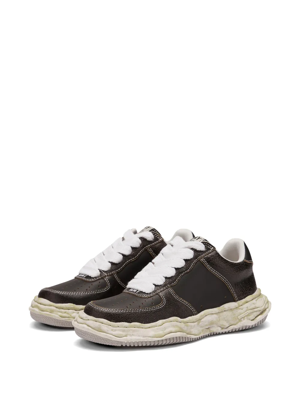 Maison MIHARA YASUHIRO Wayne leren sneakers Bruin