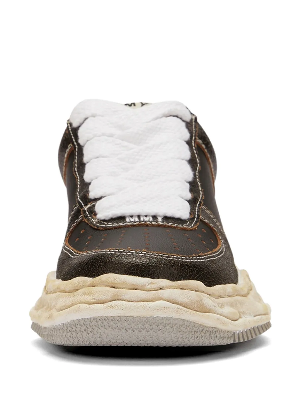 Maison MIHARA YASUHIRO Wayne leren sneakers Bruin