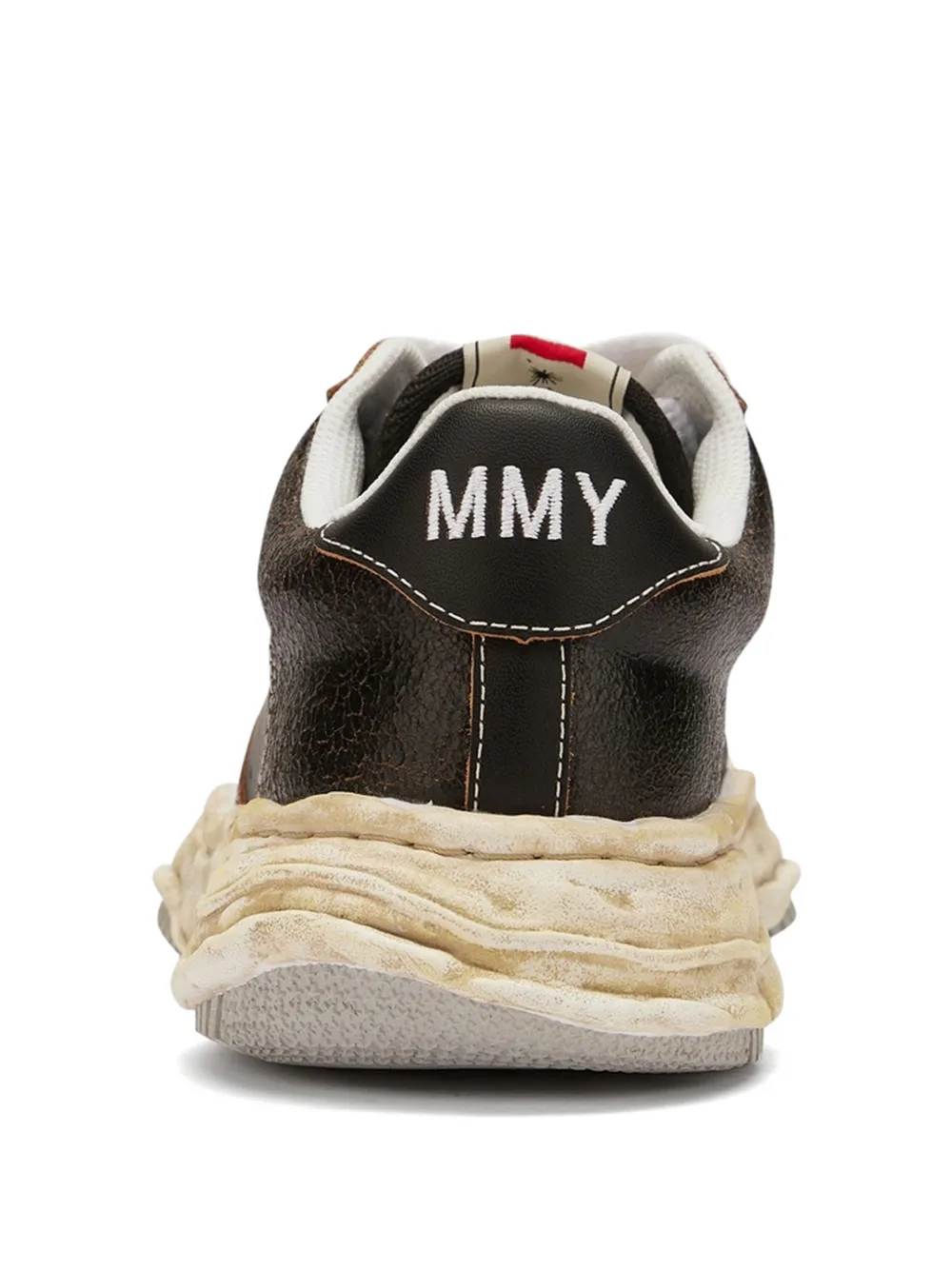 Maison MIHARA YASUHIRO Wayne leren sneakers Bruin