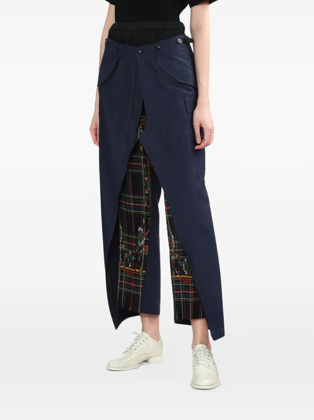  Junya Watanabe Button-fastening Trousers - Blue 