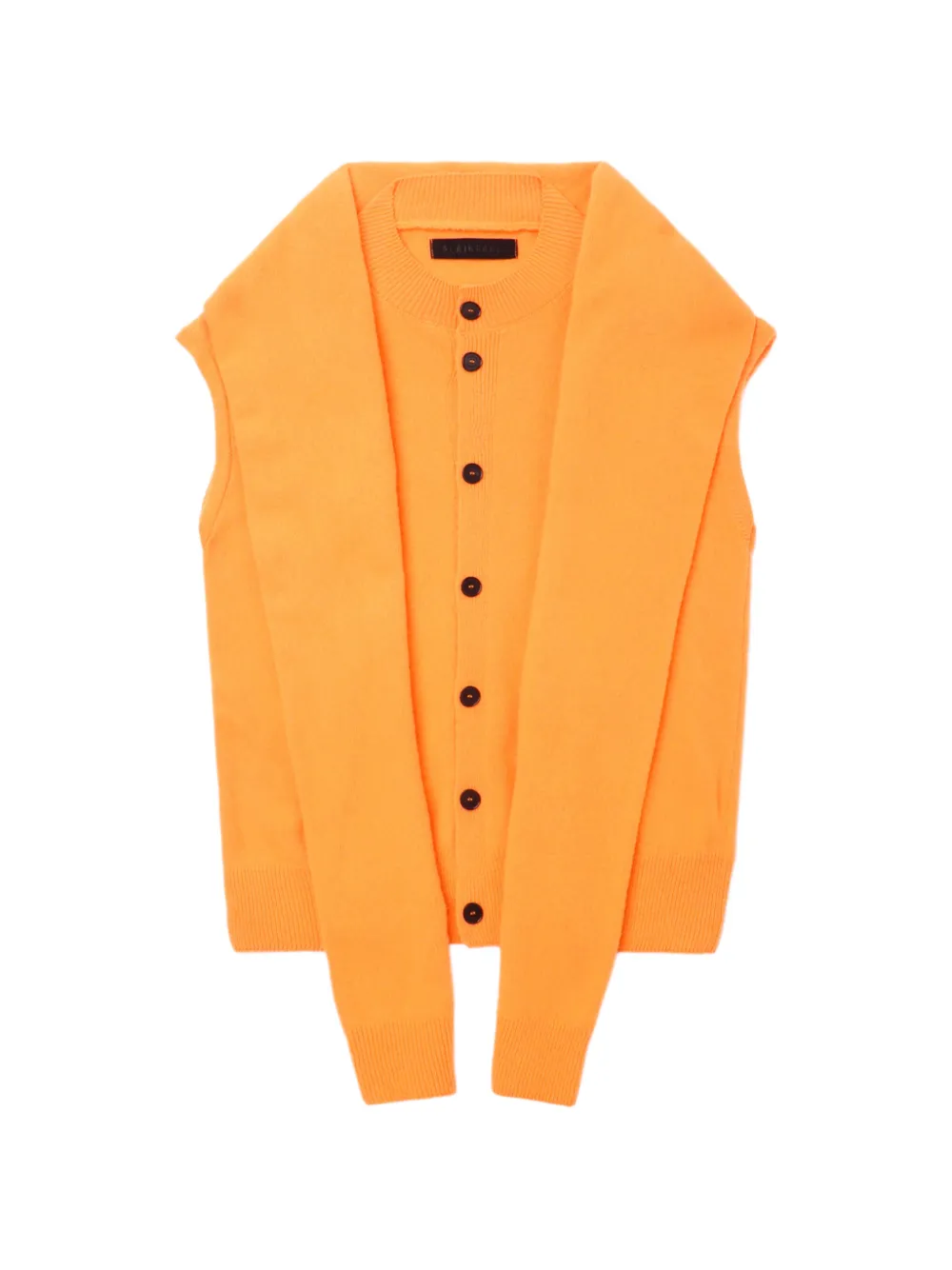 ALAINPAUL buttoned layered cardigan - Arancione