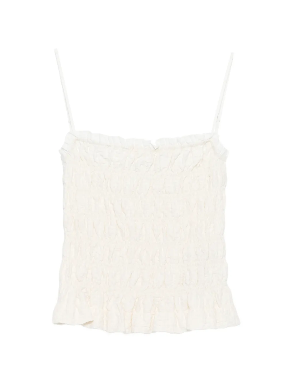 System ruffled strap top - Toni neutri