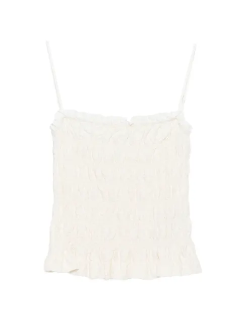 System ruffled strap top