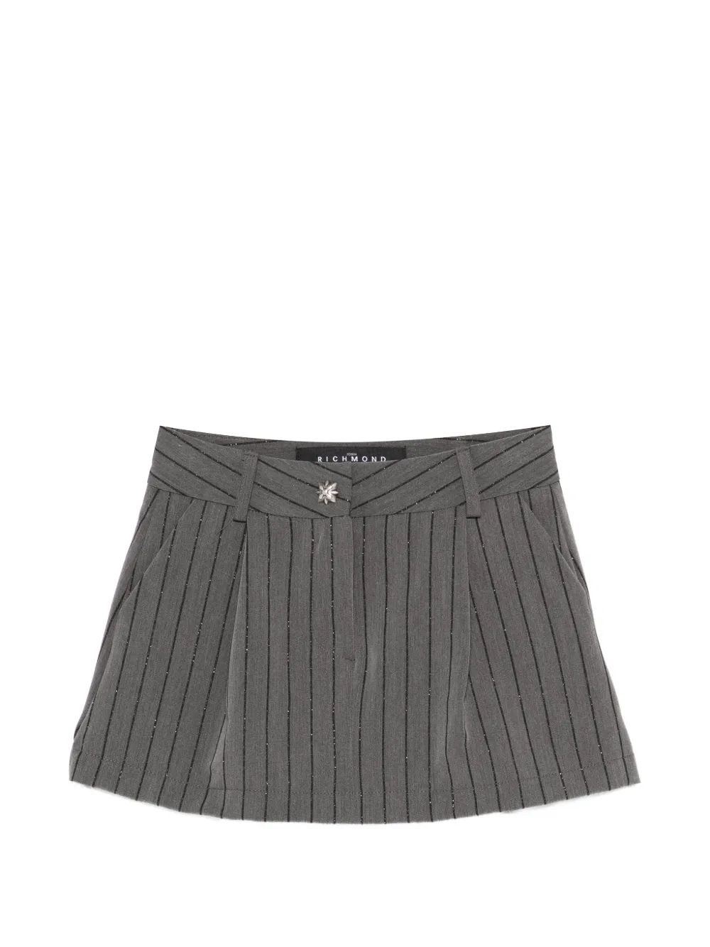 John Richmond Junior pinstripe mini skirt - Grigio
