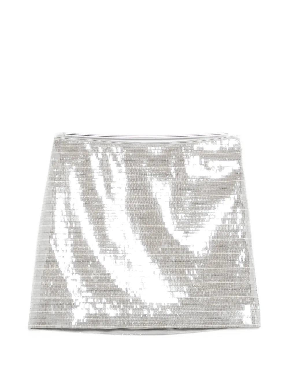System sequin-embellished mini skirt - Argento