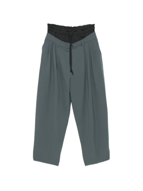 System pleated drawstring trousers